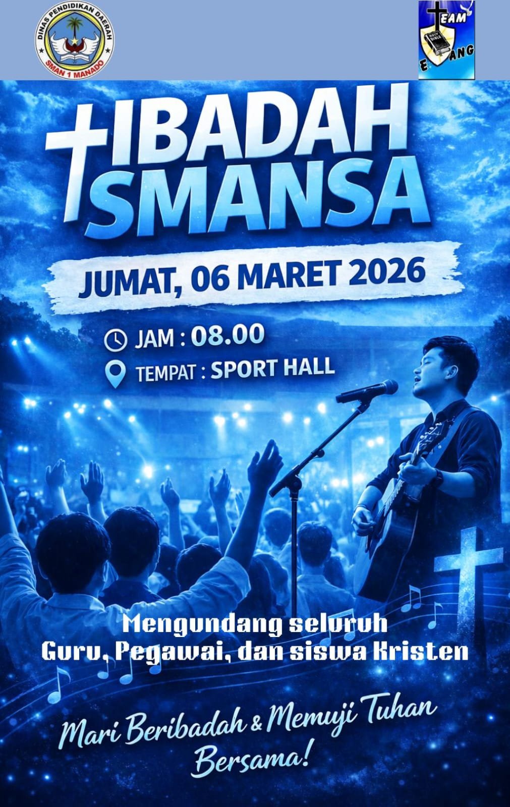 Ibadah Bersama Keluarga SMAN 1 Manado